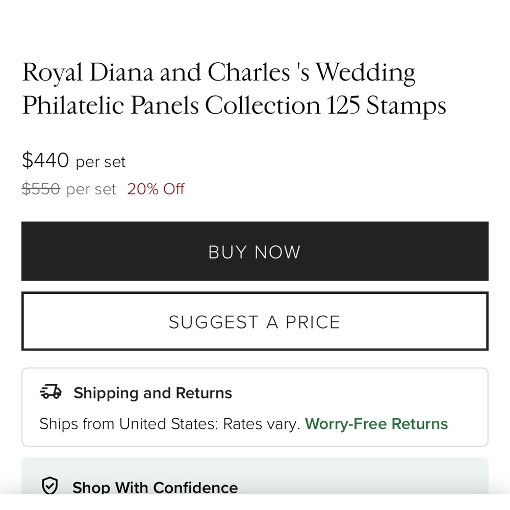 Royal Diana and Charles Wedding Philatelic Panels Collection - Black & White